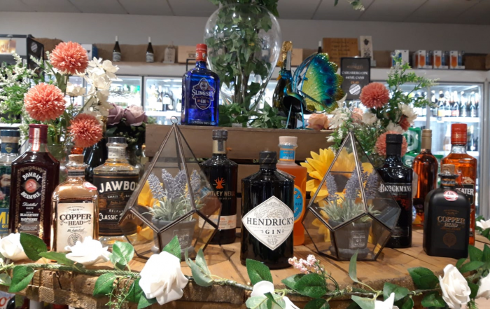Selection of Gins available at Mulkerns