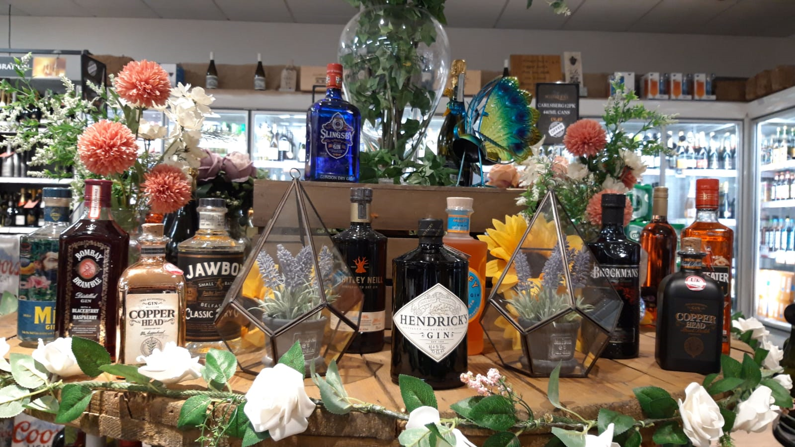 Selection of Gins available at Mulkerns