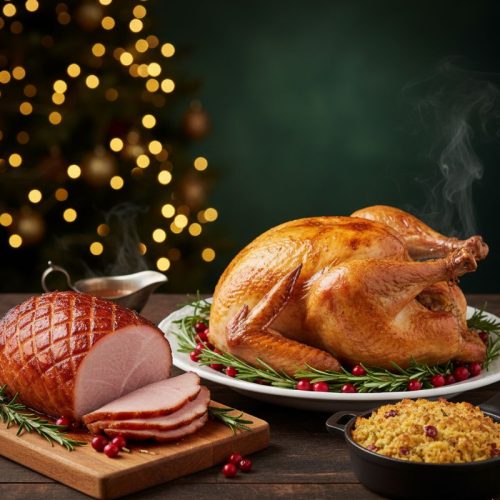 Cooked Turkey, Ham & Stuffing